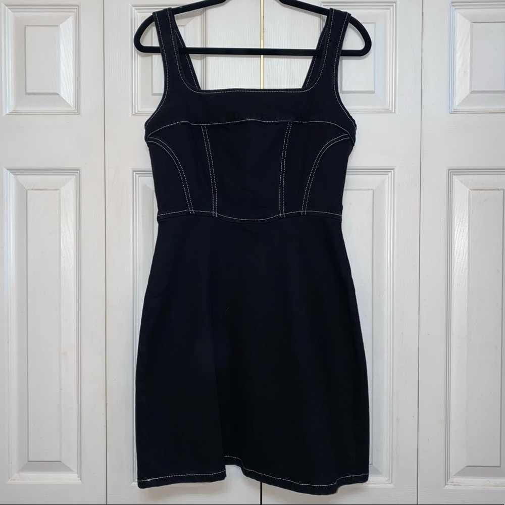 Reformation Black Denim Sleeveless Minidress NWT - Picture 6 of 16